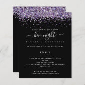 Papier Parties scintillant violet Glam Budget Hen Night B (Devant / Derrière)