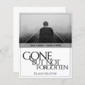 Papier Partis, mais pas oubliés - brillants (Devant / Derrière)