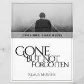 Papier Partis, mais pas oubliés - brillants (Devant)