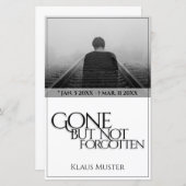 Papier Partis, mais pas oubliés - brillants (Devant / Derrière)