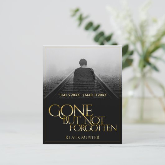 Papier Partis mais pas oubliés - Or foncé (Debout devant)