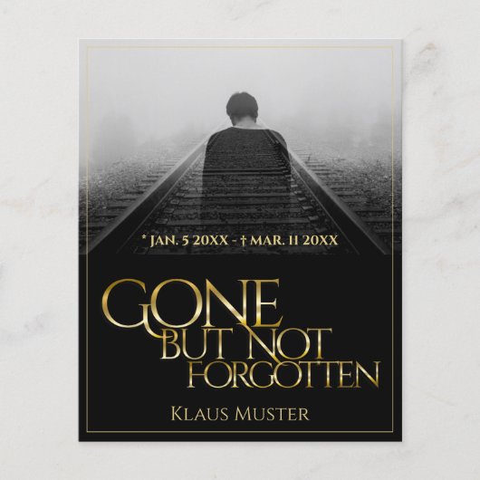 Papier Partis mais pas oubliés - Or foncé (Devant)