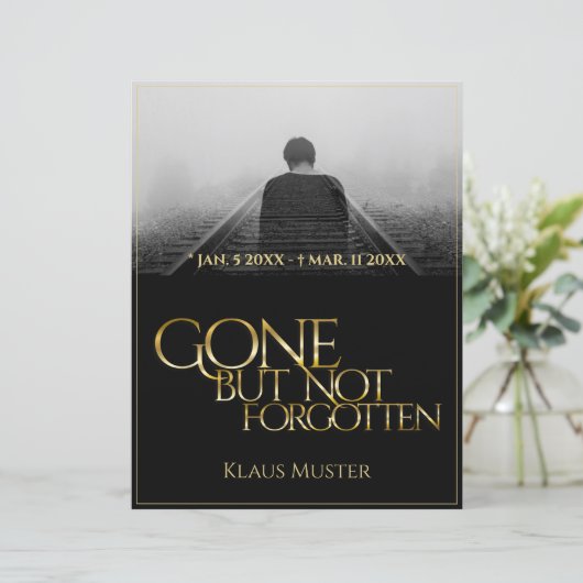 Papier Partis mais pas oubliés - Or foncé (Debout devant)