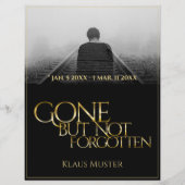 Papier Partis mais pas oubliés - Or foncé (Devant)