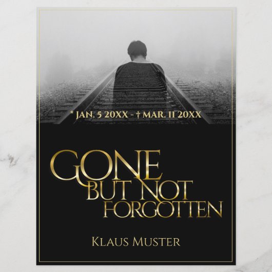 Papier Partis mais pas oubliés - Or foncé (Devant)