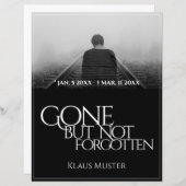 Papier Partis mais pas oubliés - Sombre (Devant / Derrière)