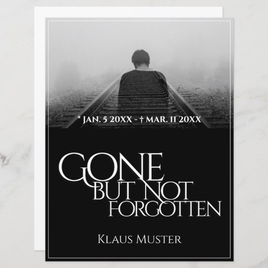 Papier Partis mais pas oubliés - Sombre (Devant / Derrière)