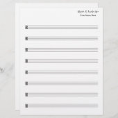 Papier Partition vierge 8 Stave Alto (Devant / Derrière)
