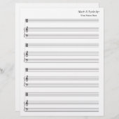 Papier Partition Vierge Alto Et Piano (Devant / Derrière)