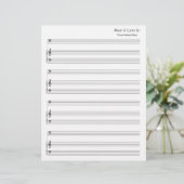 Papier Partition vierge Musique 4 contreplaqué basse et p (Debout devant)