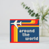 Papier partout dans le monde, rayures rétro (Debout devant)