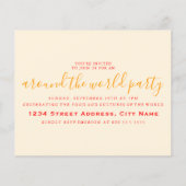 Papier partout dans le monde, rayures rétro (Dos)