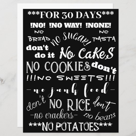 Papier Pas de junk 30 jours (Devant / Derrière)