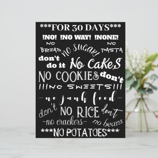 Papier Pas de junk 30 jours (Debout devant)