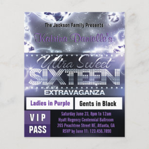 Papier Passage VIP Sweet sixteen brillant diamant [violet