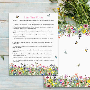 Papier Passer Le Poème   Baby shower Fleur sauvage d'été