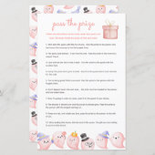 Papier Passez le jeu Baby shower Prix - Pink Ghost Boo (Devant / Derrière)