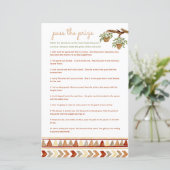 Papier Passez le jeu de baby shower de prix Boho Rainbow (Debout devant)