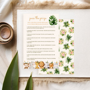 Papier Passez le jeu de Baby shower de prix - Jungle Anim