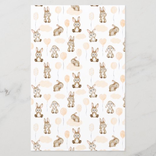 Papier Passez le jeu du Baby shower du prix - Lapin Rabbi (Dos)