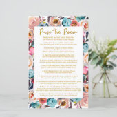 Papier Passez le Poem Shower Jeu, Jeux de Fête des mariée (Debout devant)