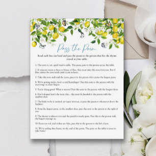 Papier Passez le poème Summer Lemon Fête des mariées Ga