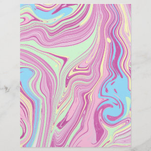 Papier Pastel Agate Marbre Motif Swirl Art Artisanat papi