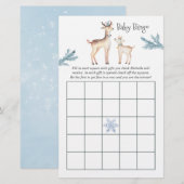 Papier Pastel Aquarelle Baby shower de Noël Bingo (Devant / Derrière)