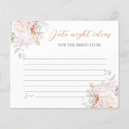 Papier Pastel Blooms Fête des mariées Date Nuit Idées (Devant)