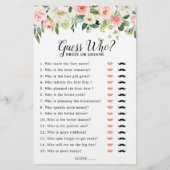 Papier Pastel Blush Fête des mariées Rose Devinez Qui (Devant)