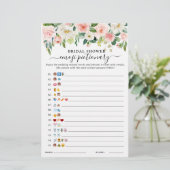 Papier Pastel Blush Floral Fête des mariées Jeu (Debout devant)