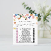 Papier Pastel Blush Floral Fête des mariées Jeu (Debout devant)