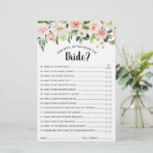 Papier Pastel Blush Joli jeu de Fête des mariées florale  (Debout devant)