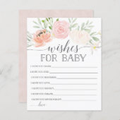 Papier Pastel Blush Voeux Pour Bébé (Devant / Derrière)
