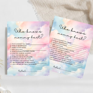 Papier Pastel Cloud Qui Connaît Maman Meilleur Baby showe