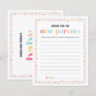 Papier Pastel Colours Arc-en-ciel Baby shower Parents Con