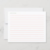 Papier Pastel Floral Whimsical Bridal Shower Recipe Card (Dos)