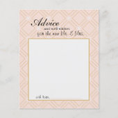 Papier Pastel Peach et Gold Geometry Advice Card (Devant)