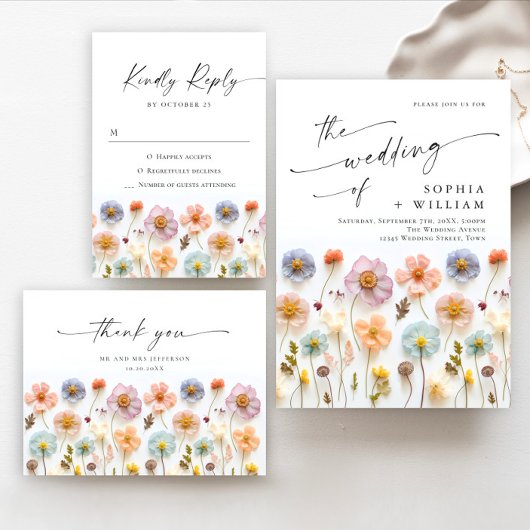 Papier Pastel Pink Bohemian Fleurs sauvages Date Nuit Idé