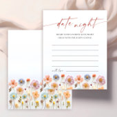 Papier Pastel Pink Bohemian Fleurs sauvages Date Nuit Idé