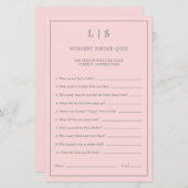 Papier Pastel Pink Nursery Jeu de Baby shower de jeu (Devant / Derrière)