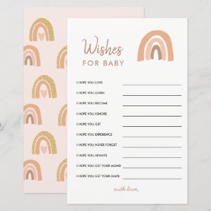 Papier Pastel Rainbow Baby showers Wis For Baby Card