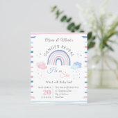 Papier Pastel Rainbow Rain Genre Reveillez Invitation (Debout devant)