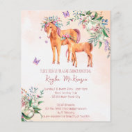 Papier Pastel rose bébé cheval budget baby shower invitat