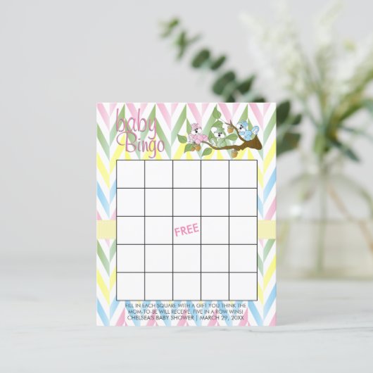 Papier Pastel Squirrel Baby Girl Douche - Bingo (Debout devant)