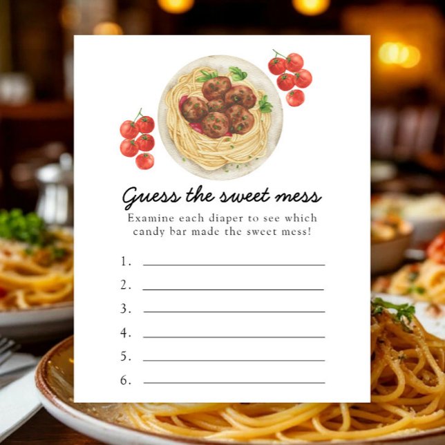 Papier Pâtes aux boulettes de viande - Devinez le jeu du  (Créateur téléchargé)