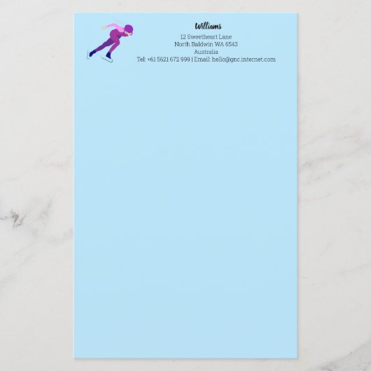 Papier Patinage de vitesse (Devant)