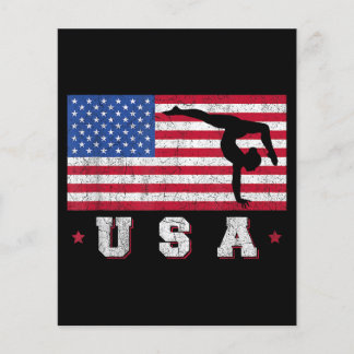 Papier Patriotic Sports Gift American USA Flag Girls Gymn