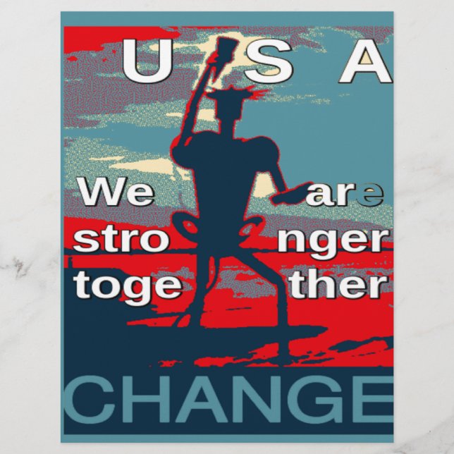 Papier Patriotique responsabiliser USA Change, unir plus  (Devant)