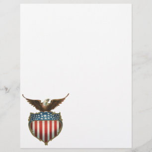 Papier Patriotisme vintage, aigle fier au-dessus du drape